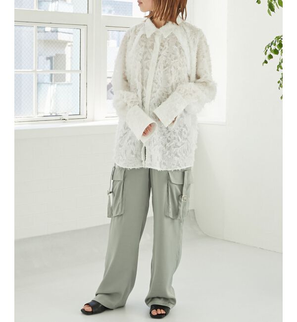 MAJESTICLEGON「サテンカーゴパンツ」|カーゴ|