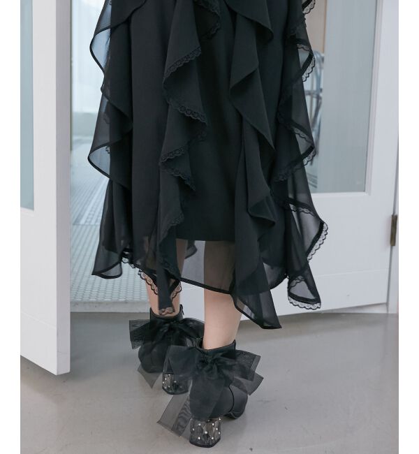  「☆取り外しできるリボンブーツ」|ショートブーツ|