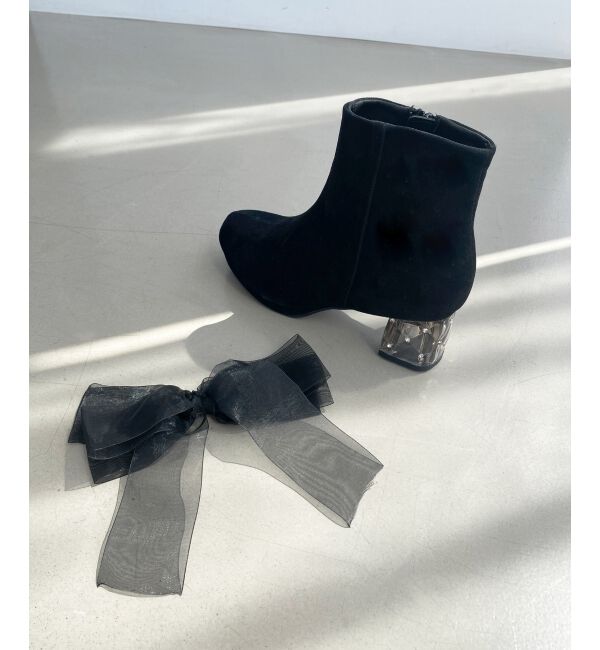  「☆取り外しできるリボンブーツ」|ショートブーツ|