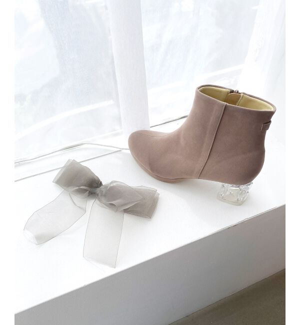  「☆取り外しできるリボンブーツ」|ショートブーツ|