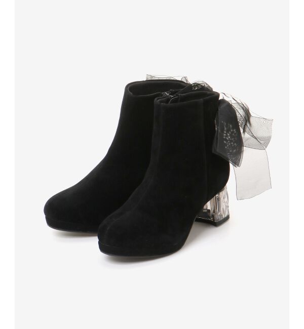  「☆取り外しできるリボンブーツ」|ショートブーツ|