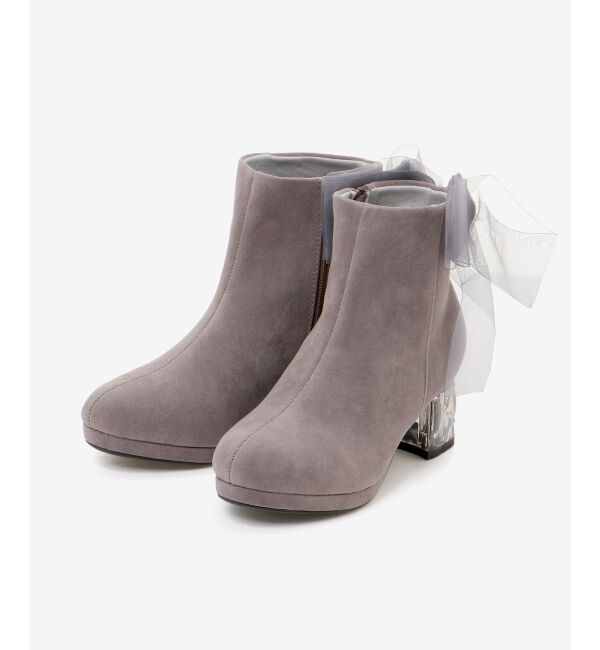  「☆取り外しできるリボンブーツ」|ショートブーツ|