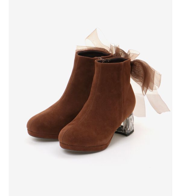  「☆取り外しできるリボンブーツ」|ショートブーツ|