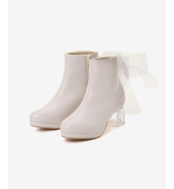  「☆取り外しできるリボンブーツ」|ショートブーツ|