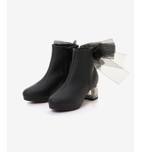  「☆取り外しできるリボンブーツ」|ショートブーツ|