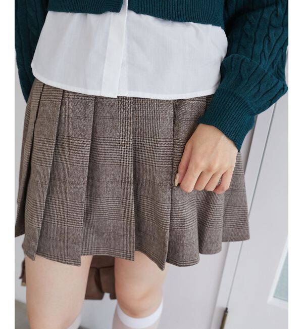 MAJESTICLEGON「ベルトセットプリーツミニスカパン」|スカート|