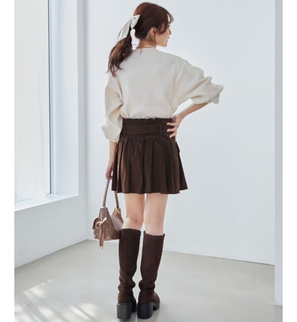 MAJESTICLEGON「ベルトセットプリーツミニスカパン」|スカート|