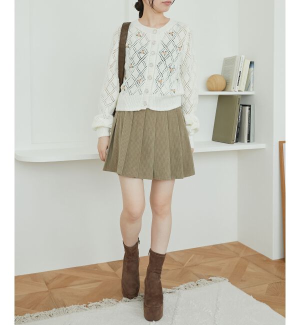 MAJESTICLEGON「ベルトセットプリーツミニスカパン」|スカート|