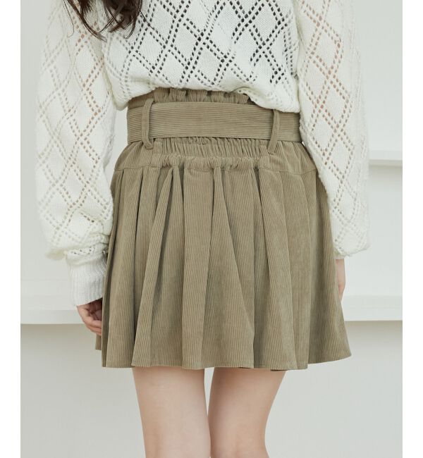 MAJESTICLEGON「ベルトセットプリーツミニスカパン」|スカート|