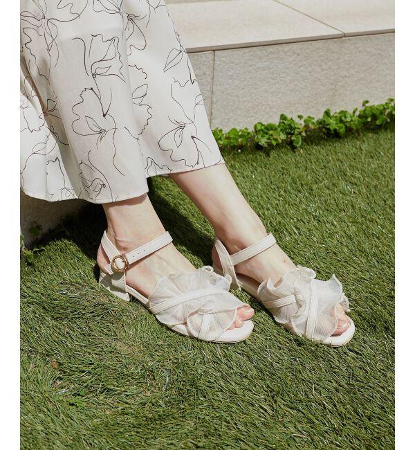  「シアーフリルサンダル」|サンダル|