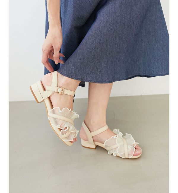  「シアーフリルサンダル」|サンダル|