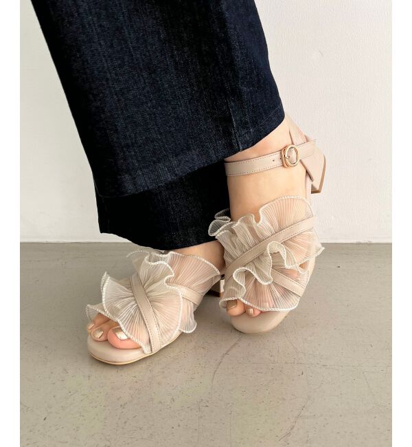  「シアーフリルサンダル」|サンダル|
