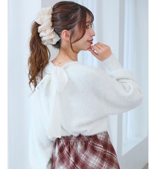  「◎バックリボンシャギーニット」|ニット・セーター|