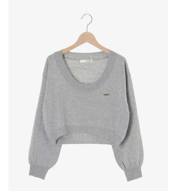  「襟付ノースリニットセットオフショルニット」|ニット・セーター|