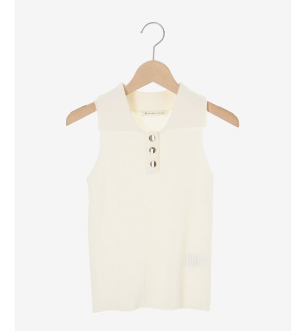  「襟付ノースリニットセットオフショルニット」|ニット・セーター|