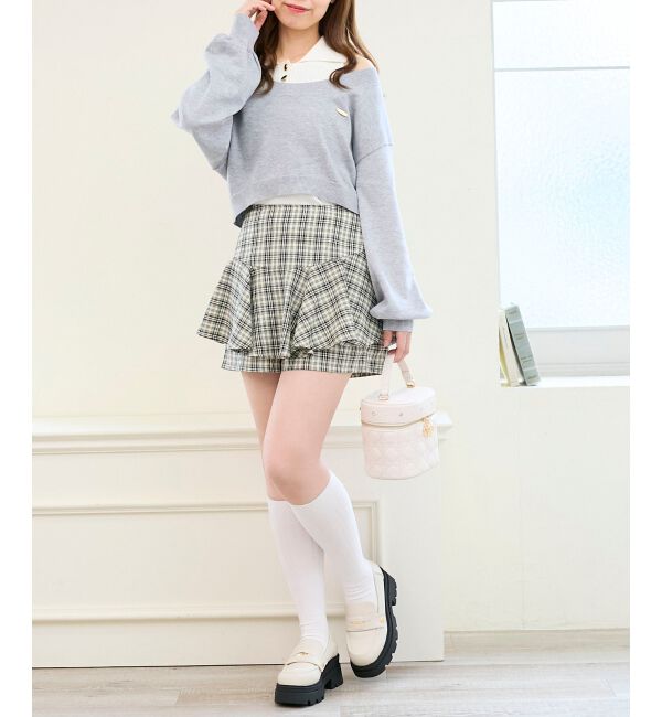  「襟付ノースリニットセットオフショルニット」|ニット・セーター|