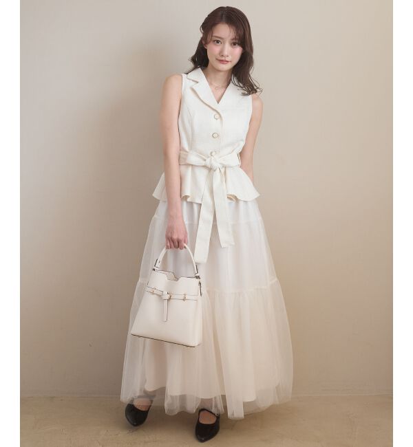  「ジレドッキングチュールワンピース」|ワンピース|