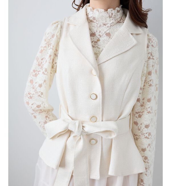  「ジレドッキングチュールワンピース」|ワンピース|