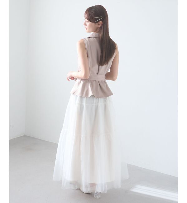  「ジレドッキングチュールワンピース」|ワンピース|