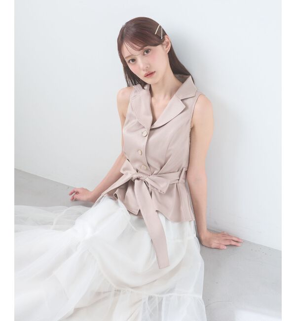  「ジレドッキングチュールワンピース」|ワンピース|