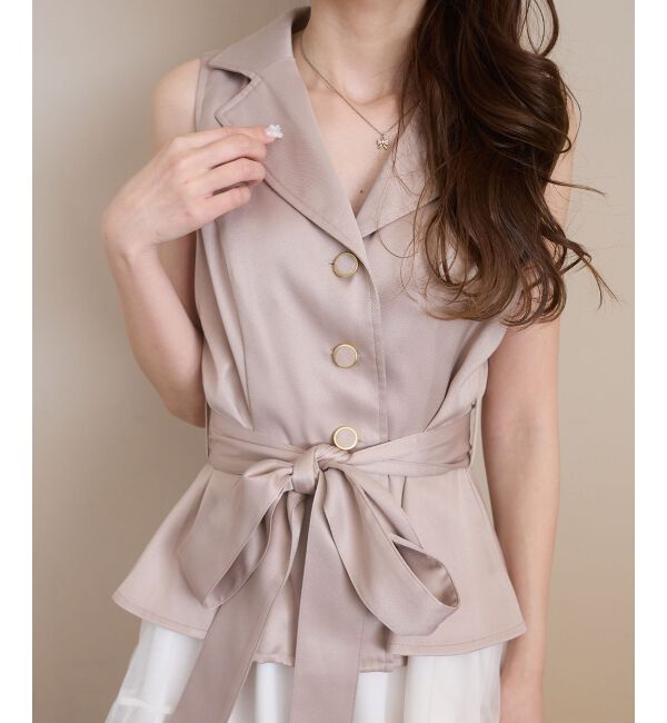  「ジレドッキングチュールワンピース」|ワンピース|