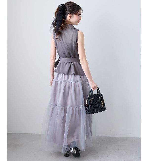  「ジレドッキングチュールワンピース」|ワンピース|