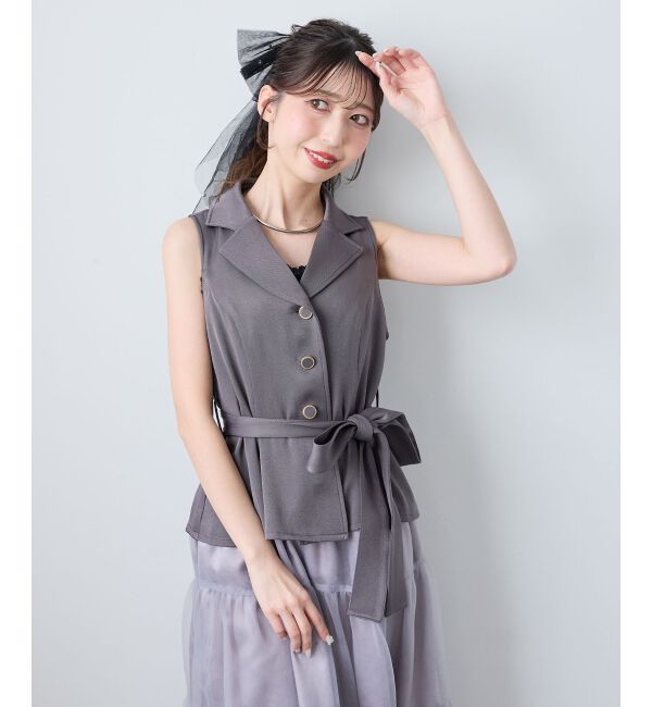  「ジレドッキングチュールワンピース」|ワンピース|