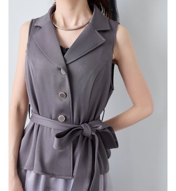  「ジレドッキングチュールワンピース」|ワンピース|