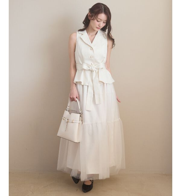  「ジレドッキングチュールワンピース」|ワンピース|