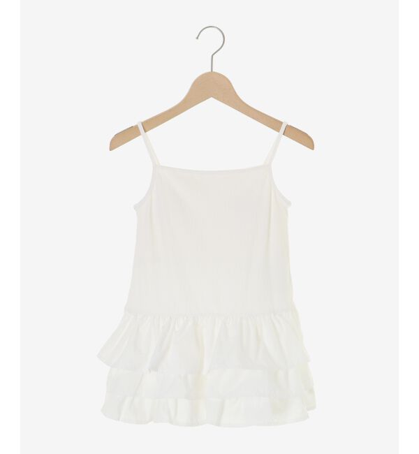  「カップ付き裾ペプラムキャミソール」|キャミソール|