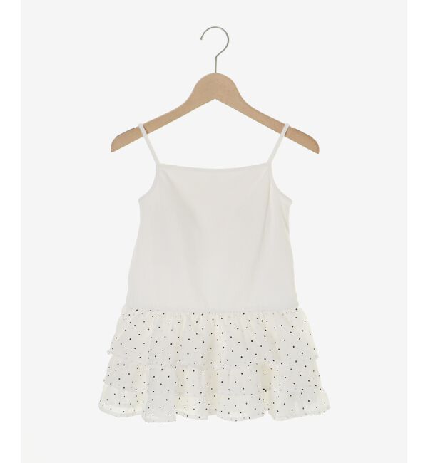  「カップ付き裾ペプラムキャミソール」|キャミソール|