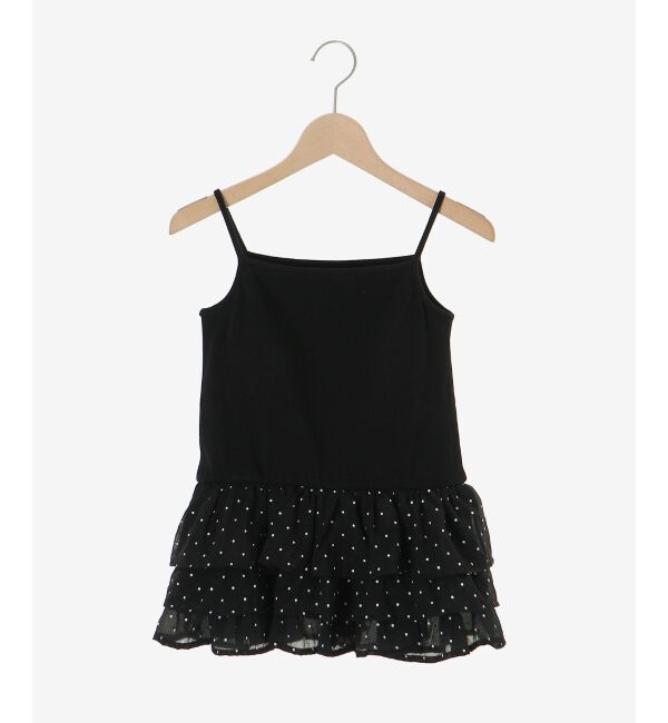  「カップ付き裾ペプラムキャミソール」|キャミソール|