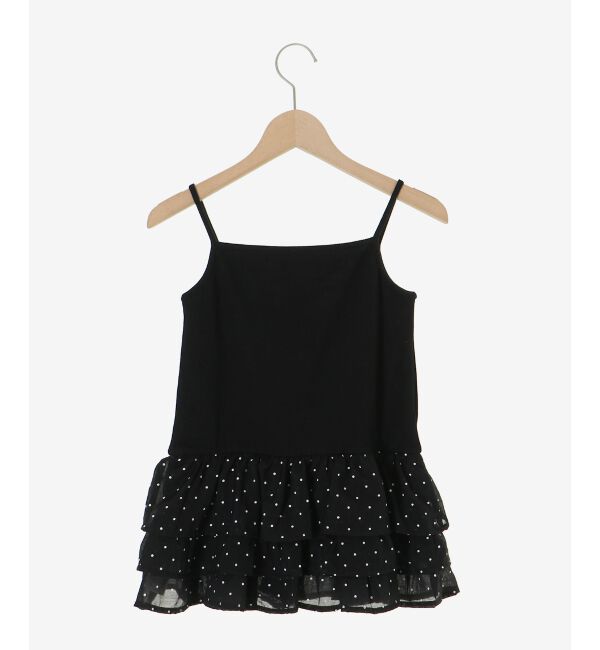  「カップ付き裾ペプラムキャミソール」|キャミソール|