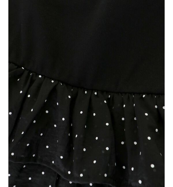  「カップ付き裾ペプラムキャミソール」|キャミソール|