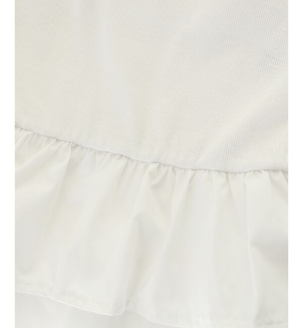  「カップ付き裾ペプラムキャミソール」|キャミソール|