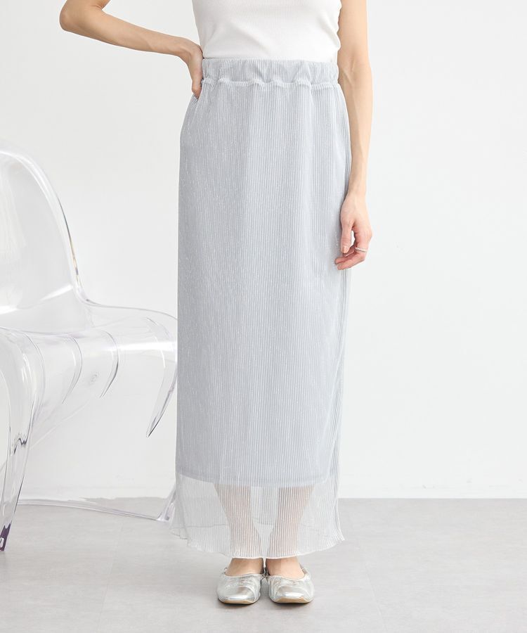 earth music&ecology「シャイニーチュールスカート」|スカート|