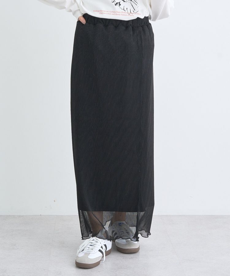 earth music&ecology「シャイニーチュールスカート」|スカート|