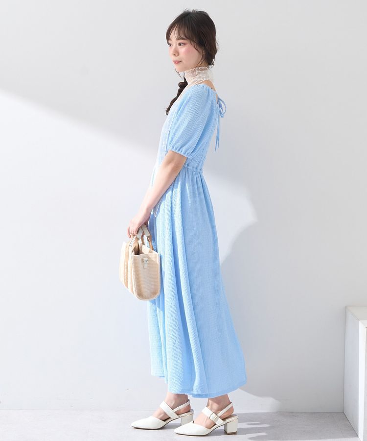 earth music&ecology「バックリボンシャーリングワンピース」|ワンピース|