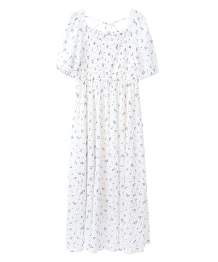 earth music&ecology「バックリボンシャーリングワンピース」|ワンピース|