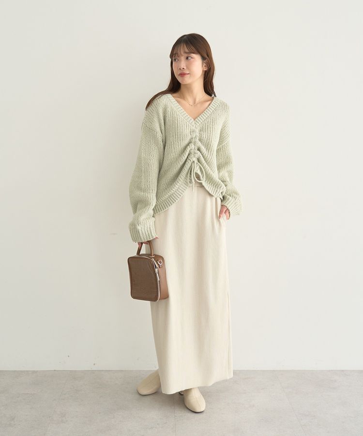 earth music&ecology「セルフカットテレコナロースカート」|タイト|