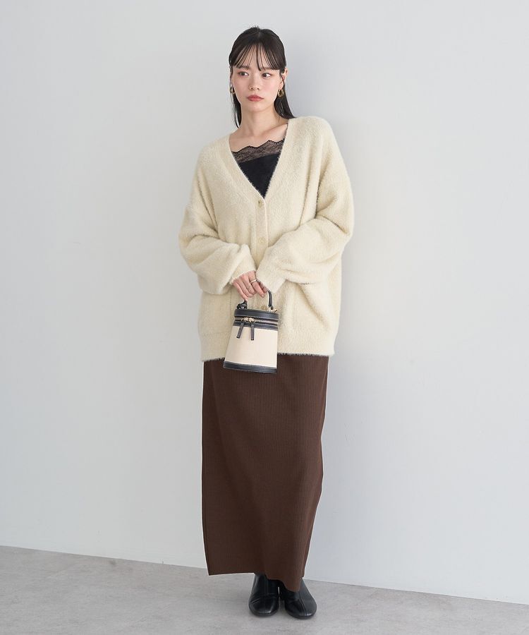 earth music&ecology「セルフカットテレコナロースカート」|タイト|