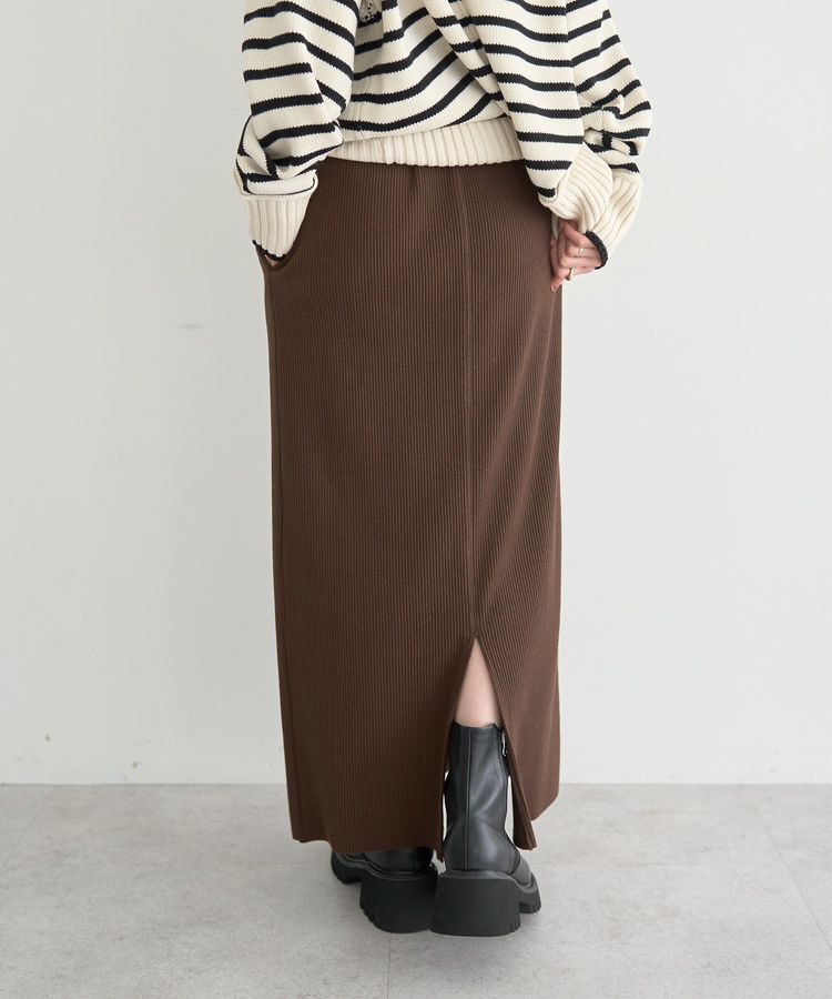 earth music&ecology「セルフカットテレコナロースカート」|タイト|