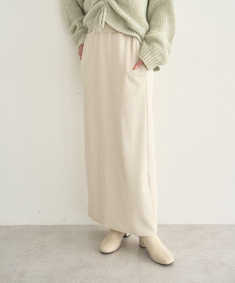 earth music&ecology「セルフカットテレコナロースカート」|タイト|