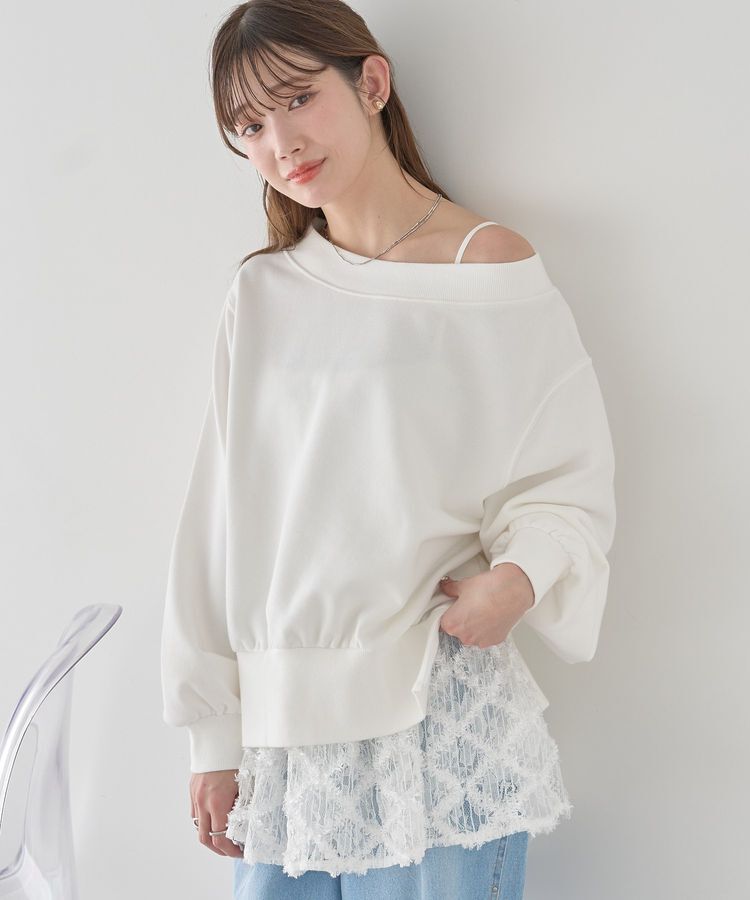 earth music&ecology「裾スリット裏毛プルオーバー」|スウェット・ジャージ|