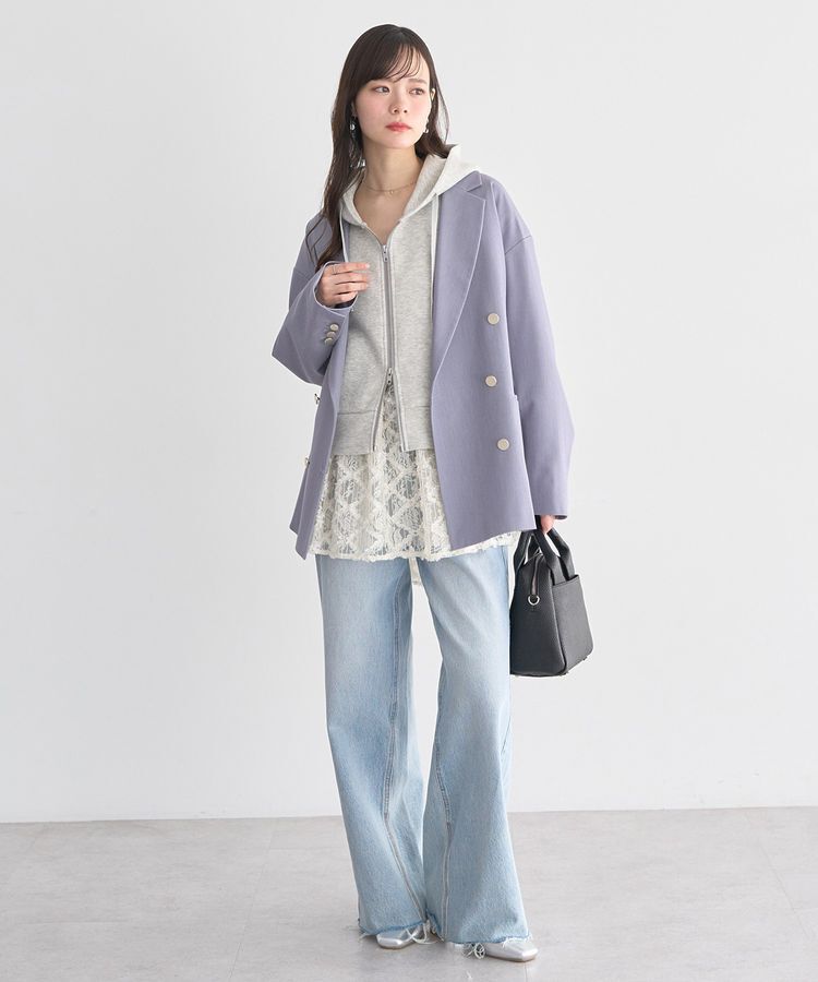 earth music&ecology「エアもちフーディブルゾン」|スウェット・ジャージ|