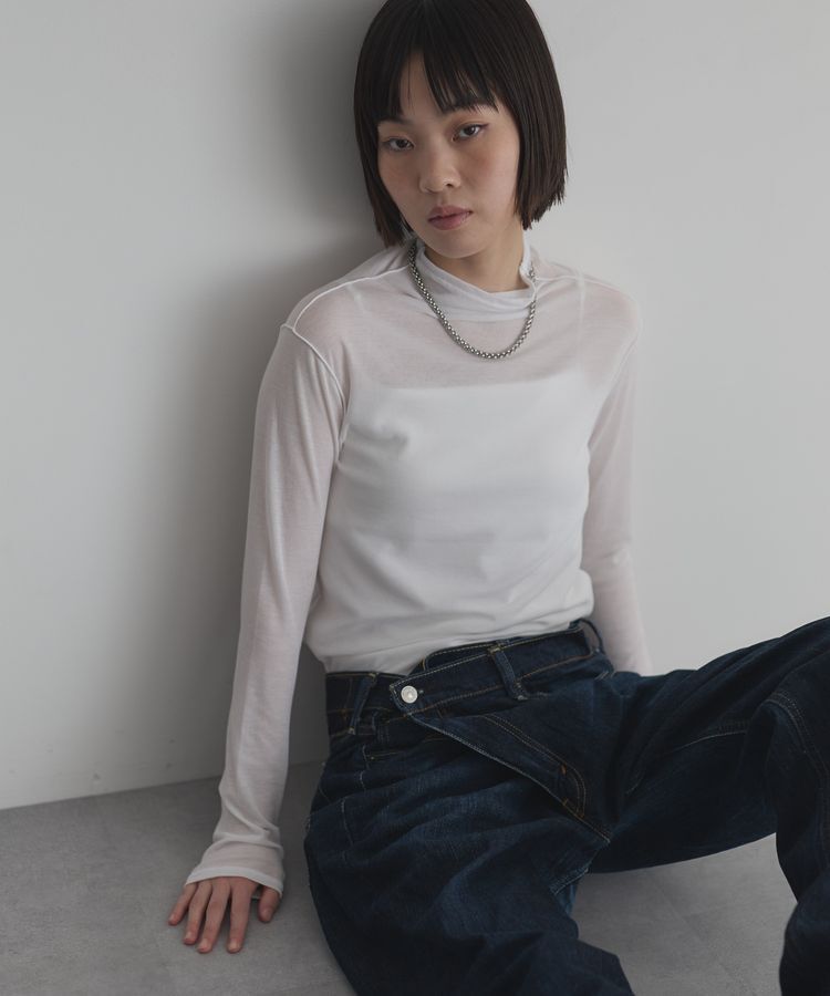 GARAGE OF GOOD CLOTHING「【日本製】無地シアーハイネックプルオーバー」|Tシャツ・カットソー|