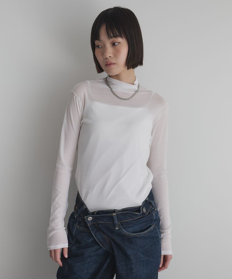 GARAGE OF GOOD CLOTHING「【日本製】無地シアーハイネックプルオーバー」|Tシャツ・カットソー|