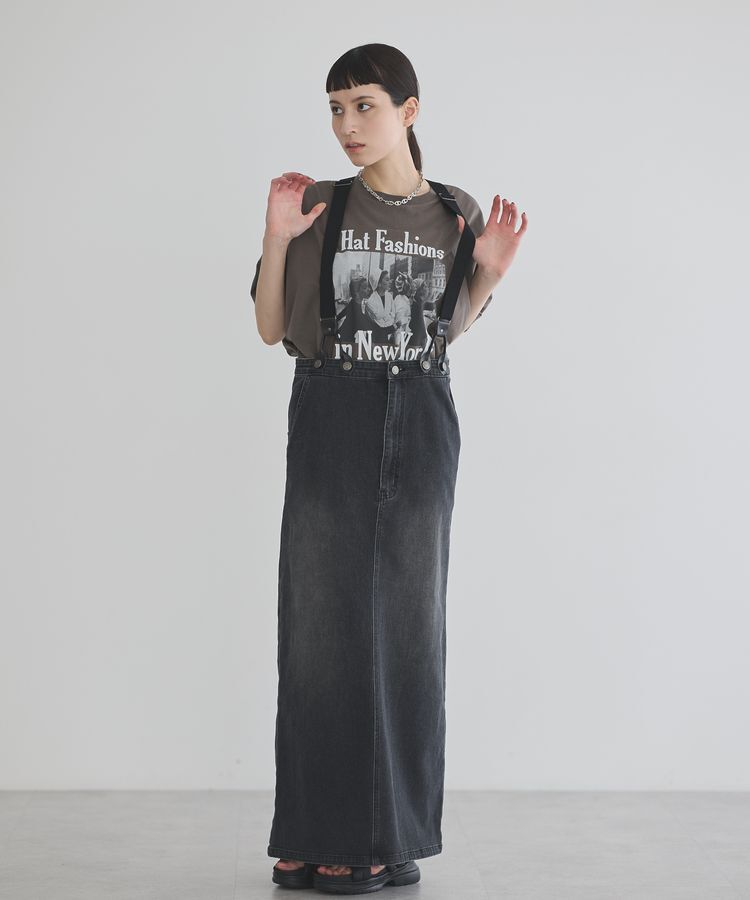GARAGE OF GOOD CLOTHING「サスペンダー付ジャンパースカート」|スカート|Dark Gray