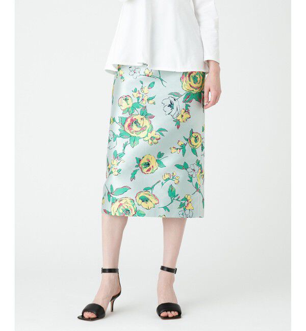 LOULOU WILLOUGHBY「【LOULOU WILLOUGHBY】ETIQUE フラワージャガードタイトスカート」|タイト|