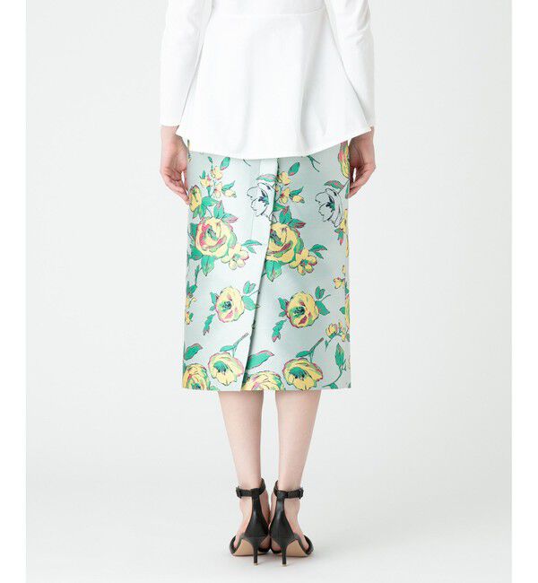 LOULOU WILLOUGHBY「【LOULOU WILLOUGHBY】ETIQUE フラワージャガードタイトスカート」|タイト|